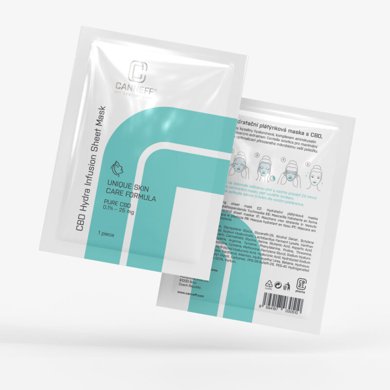 CANNEFF® CBD Ultra hydratační plátýnková maska - Image 2